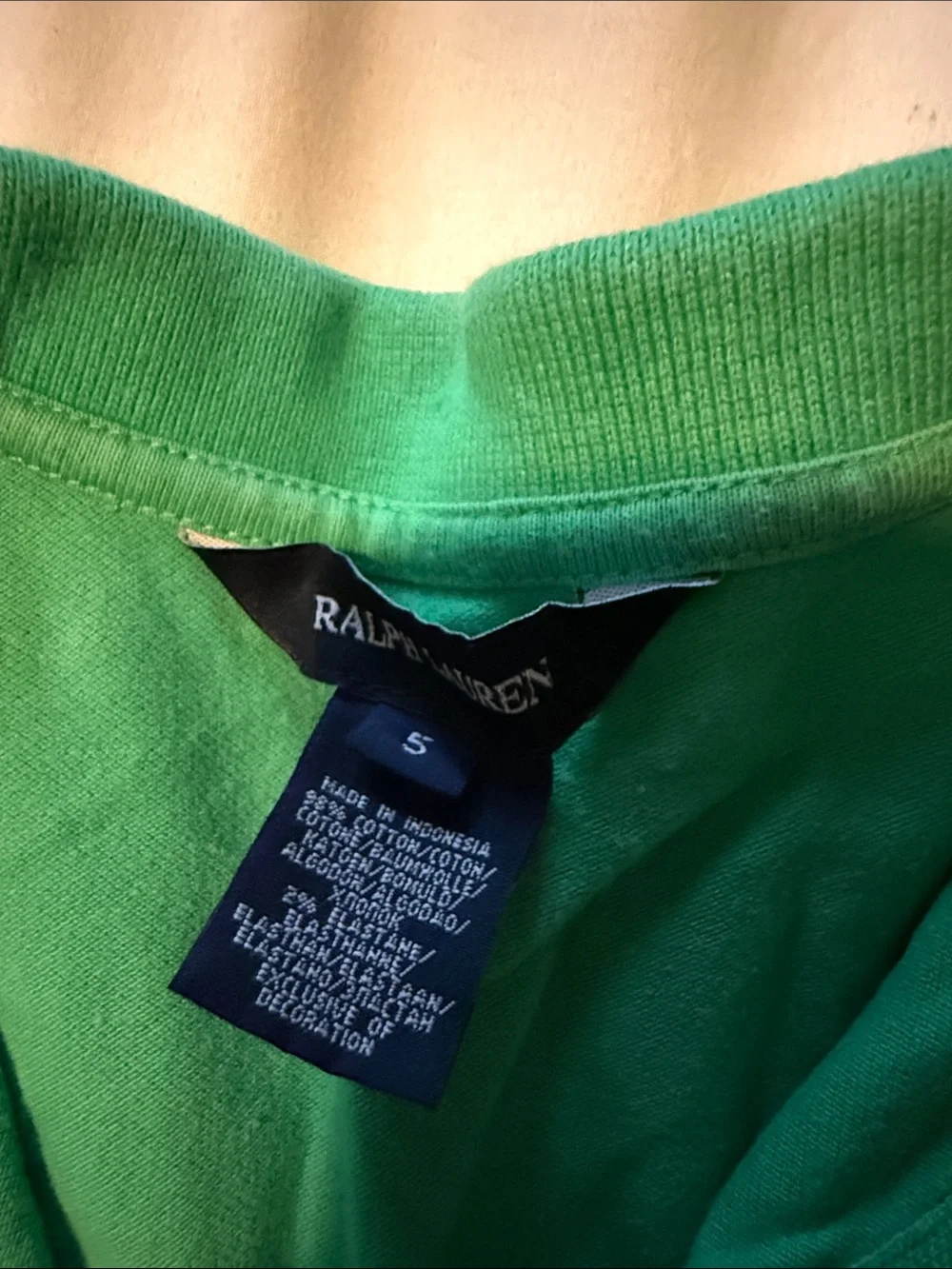Ralph Lauren Kids Polo Tops in Green and Lavender Purple